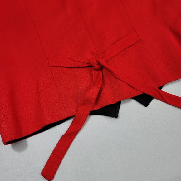Vtg Criscione Button Front Red Black Vest Sz M - Picture 10 of 11